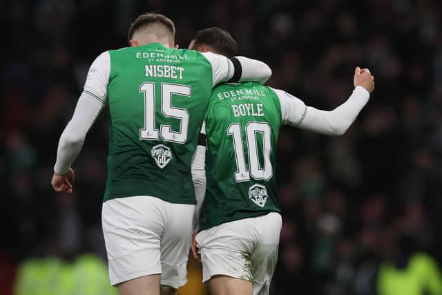 The sale of Martin Boyle, right, and season-ending injury to Kevin Nisbet hampered Hibs in the final third