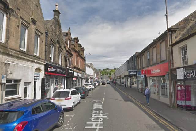 Detectives are hunting a thief who stole £3,000 worth of children's clothing from a premises in Hopetoun Street, Bathgate. Pic: Google