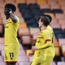 Hearts signing target Elijah Adebayo scored twice in Walsall's 3-1 win at Port Vale on Saturday. Pic: Nathan Stirk/Getty Images