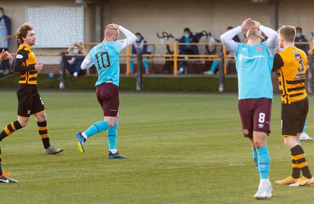 Hearts fans were NOT happy with the loss to Alloa in the Betfred Cup. Picture: sNS