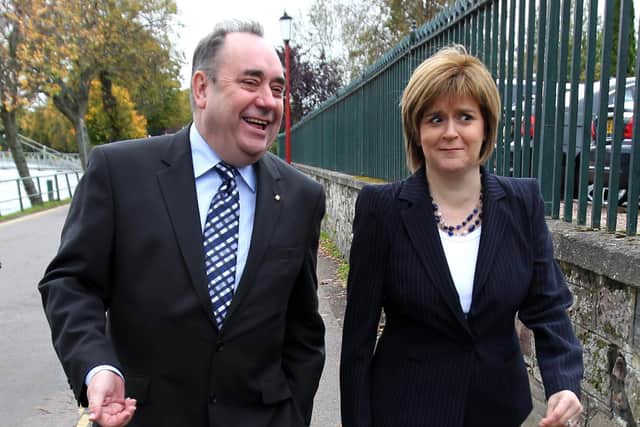The then SNP leader Alex Salmond and deputy leader Nicola Sturgeon on their way to the 77th Scottish National Party in Inverness in 2011. Picture: Andrew Milligan/PA Wire