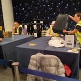 The first ballot box is emptied at Edinburgh's council election count on Friday