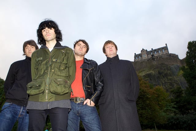 The Charlatans under Edinburgh Castle, pictured ahead of the 'One to Another' band's Hogmanay performance in 2010.
