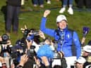 Catriona Matthew, pictured celebrating last year's Solheim Cup victory at Gleneagles, has been withdrawn from the Omega Dubai Moonlight Classic this week after testing positive for Covid-19