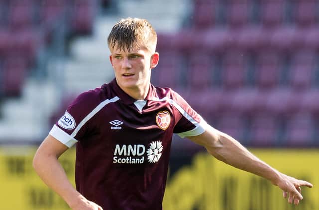 Hearts teenager Finlay Pollock is playing under-18 football right now.
