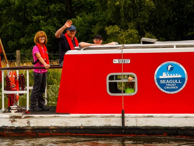 Seagull Trust Cruises offers free canal trips for people with special needs using wheelchair-accessible boats. Picture: Scott Louden.