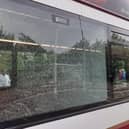 The number 21 Lothian bus had a window smashed by youths at Niddrie Mains Road on Thursday afternoon.