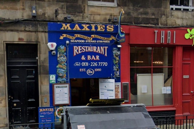 This rustic bistro and wine bar has survived over 40 years of business. Maxies first opened in 1980 on Victoria Terrace in Edinburgh's Old Town.