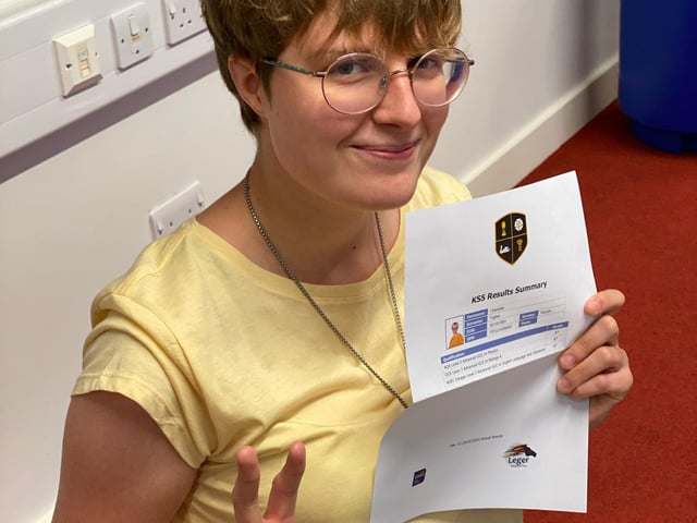 Charlotte Togher picks her results up at Campsmount