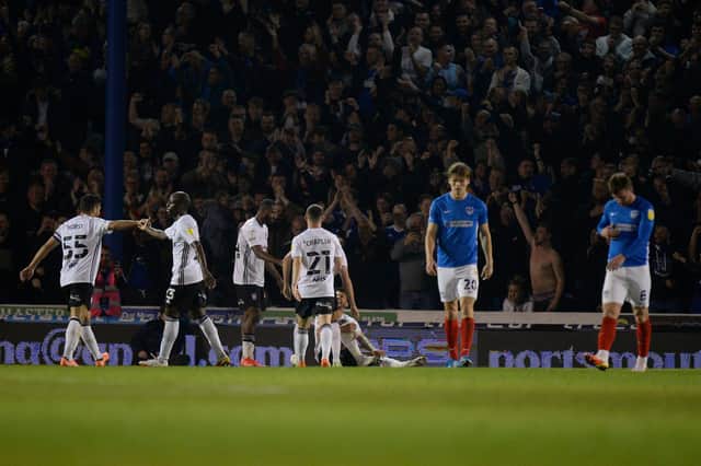 Pompey conceded four goals for the second consecutive match as Ipswich ran riot at Fratton Park.   Picture: Graham Hunt