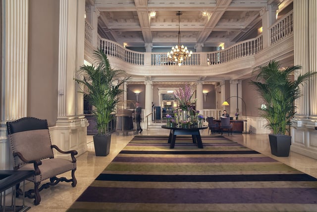The Balmoral Hotel in Edinburgh's famous Princes Street offers award-winning afternoon tea in its sumptuous Palm Court.