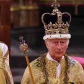 King Charles III after being crowned during his coronation ceremony in Westminster Abbey (Picture: Richard Pohle/WPA pool/Getty Images)