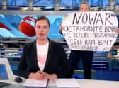 Protest from  Marina Ovsyannikova, an editor at Channel One.