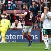 Martin Boyle reacts after his long range strike is saved by Hearts goalkeeper Craig Gordon (Photo by Alan Harvey / SNS Group)
