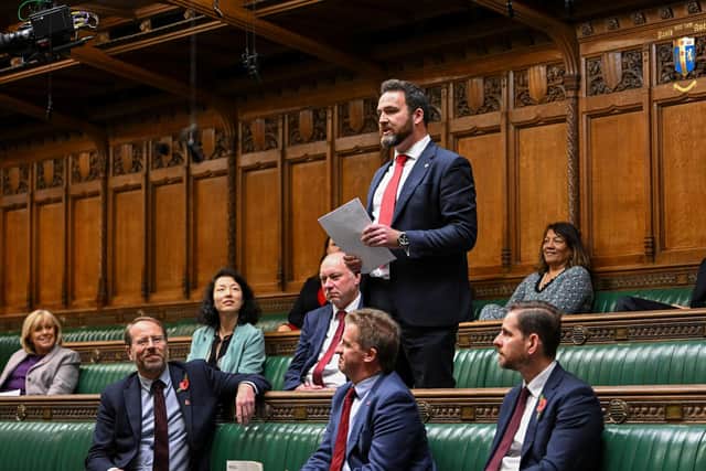Gregor Poynton MP speaking in the House of Commons
