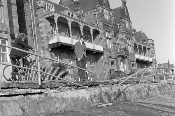 Heavy seas and storms buckled and broke the railings on Portobello promenade in 1965.