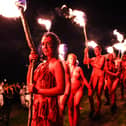 Hundreds of volunteers from the Beltane Fire Society wowed mass crowds with their spectacular event on Calton Hill. Photo: Andy Buchanan / AFP via Getty Images