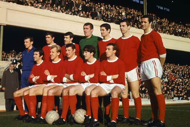 Arsenal pictured in their all-red jersey in 1966/67