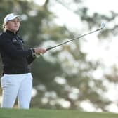 Hannah Darling of Broomieknowe plays her shot from the fourth tee during the final round of the Augusta National Women's Amateur