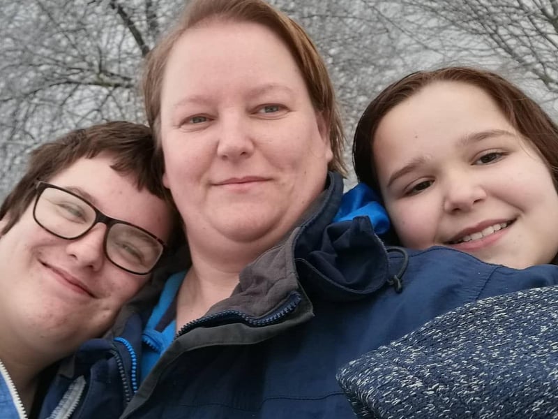 Rachael Milnes, said: "Me with my 2 beautiful babies."