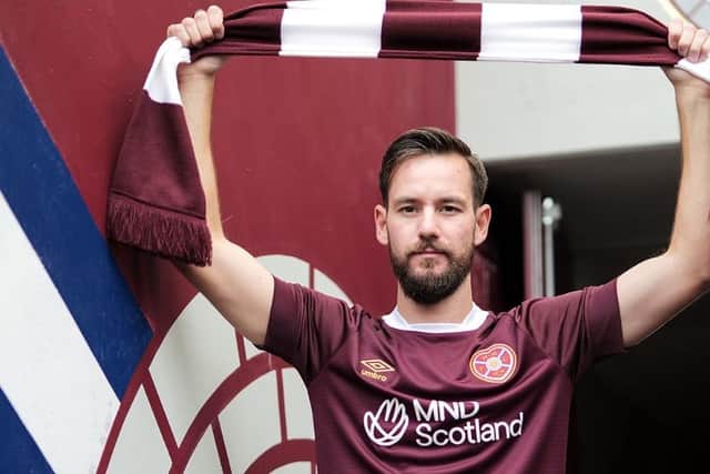 Orestis Kiomourtzoglou has joined Hearts on a three-year deal. Pic: Heart of Midlothian FC