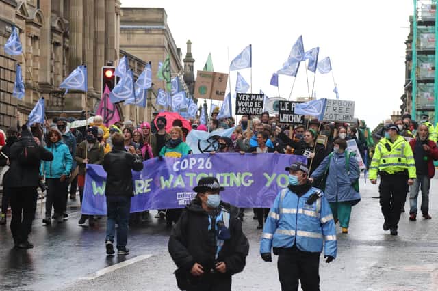 Hundreds took to the streets for COP26