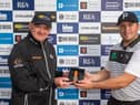 Paul Lawrie, the Tartan Pro Tour's founder, with Neil Fenwick, who went on to top the 2020 order of merit, after winning at Pollok. Picture: Tartan Pro Tour