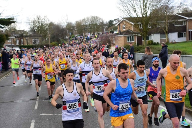 Runners in action at the Dronfield 10k.