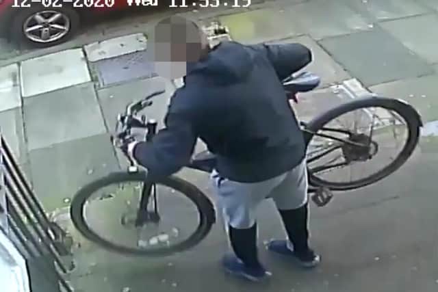 The bike was stolen in broad daylight.