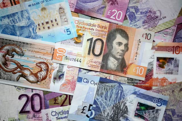 File photo dated 09/04/18 of Scottish bank notes. A third of people living in England have rejected Scottish bank notes as fake, a survey found. PRESS ASSOCIATION Photo. Issue date: Monday April 22, 2019. A total of 33% of the 1,710 people surveyed said they thought the notes were counterfeit. See PA story POLITICS Currency. Photo credit should read: Jane Barlow/PA Wire 