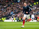 Scott McTominay celebrates after making it 3-0 to Scotland during the victory over Cyprus at Hampden Park. Picture: SNS