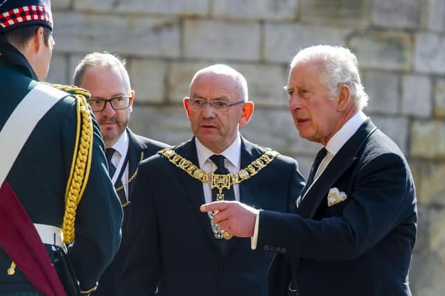 Edinburgh Lord Provost Robert Aldridge, seen with Prince Charles, can bring various interested parties together to solve some of the city festivals' problems (Picture: Lisa Ferguson)