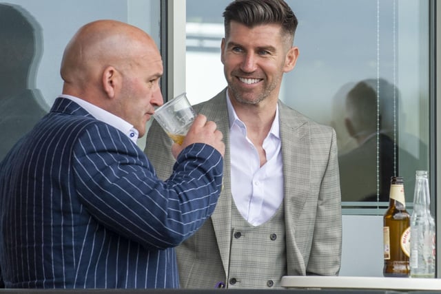 Former footballer Mark Burchill was spotted enjoying a day at the races.