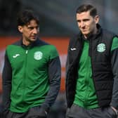 Paul Hanlon was at Tannadice with the Hibs squad but didn't play due to injury