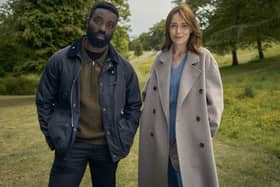 Paapa Essiedu is Father David Hicks and Keeley Hawes plays Sister Anna in the new Channel 4 drama series Falling (Picture: Channel 4/The Forge/Robert Viglasky)