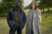 Paapa Essiedu is Father David Hicks and Keeley Hawes plays Sister Anna in the new Channel 4 drama series Falling (Picture: Channel 4/The Forge/Robert Viglasky)