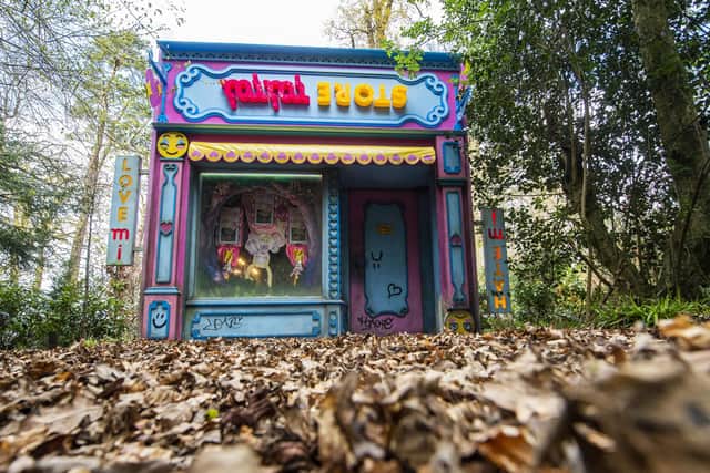 Artist Rachel MacLean has created an 'upside-down world' for Mimi, a new cartoon princess, at Jupiter Artland. Picture: Lisa Ferguson