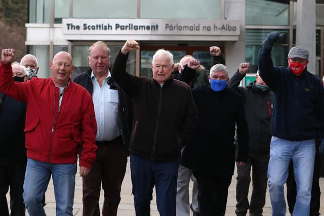 Former miners show their solidarity in fight to be pardoned