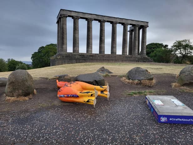 The statue was removed by Edinburgh Zoo, after it was badly damaged. (Photo credit: RZSS)