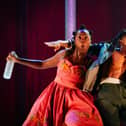 John Leader as Tristan and Nandi Bhebhe as Yseult. Picture: Steve Tanner