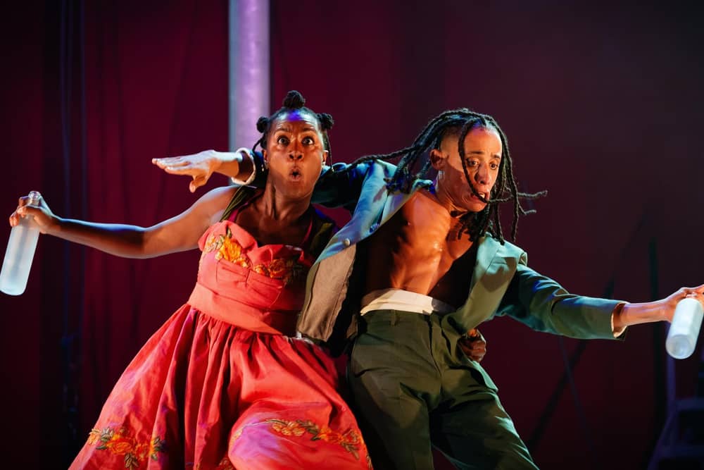 John Leader as Tristan and Nandi Bhebhe as Yseult. Picture: Steve Tanner