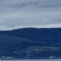 One Edinburgh local spotted the army helicopters flying above Granton Pier. (Photo credit: Helen Milburn)