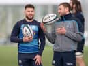 Back in harness: Ali Price, left, is looking forward to linking up again with Finn Russell for Scotland. Picture: Craig Williamson/SNS