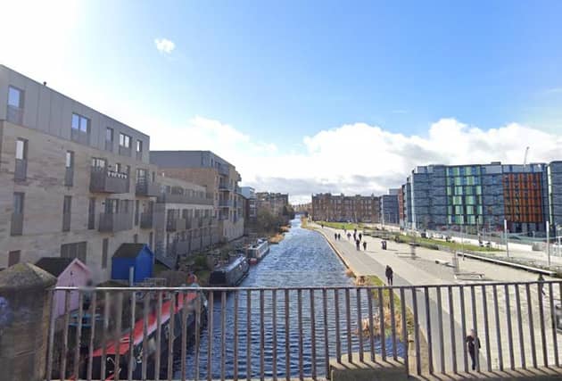 The teenagers found the suspected shotgun while magnet fishing in the Union Canal near Viewforth, Edinburgh. Pic: Google