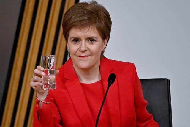 First Minister Nicola Sturgeon giving evidence to the Committee on the Scottish Government Handling of Harassment Complaints, at Holyrood in Edinburgh, examining the handling of harassment allegations against former first minister Alex Salmond.