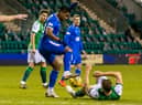 Kris Boyd couldn't understand what Alfredo Morelos was doing stamping on Ryan Porteous. Picture: SNS
