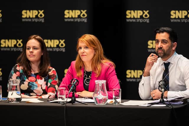 Leadership contenders Kate Forbes, Ash Regan and Humza Yousaf have all signalled changes in key policies if they win.  Picture: Paul Campbell/PA Wire