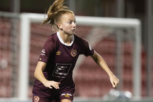 Jenny Smith netted the opener for Hearts at the Oriam. Picture: SNS