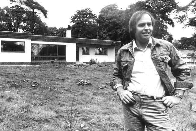 Tam Paton, former manager of the Bay City Rollers pop group, outside his house near Ratho, Edinburgh.