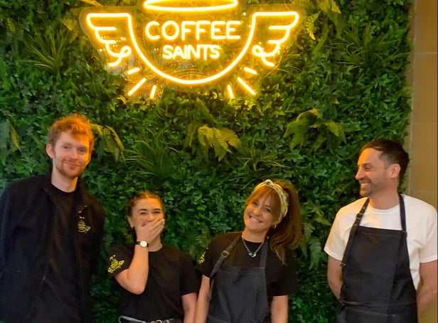 Coffee Saints team - Jack Proudfoot – Senior Coffee Saint, Carlie Hunter – Coffee Saint, Renia Chatzi – Senior Coffee Saint and Graham Burnett – Coffee Saint.